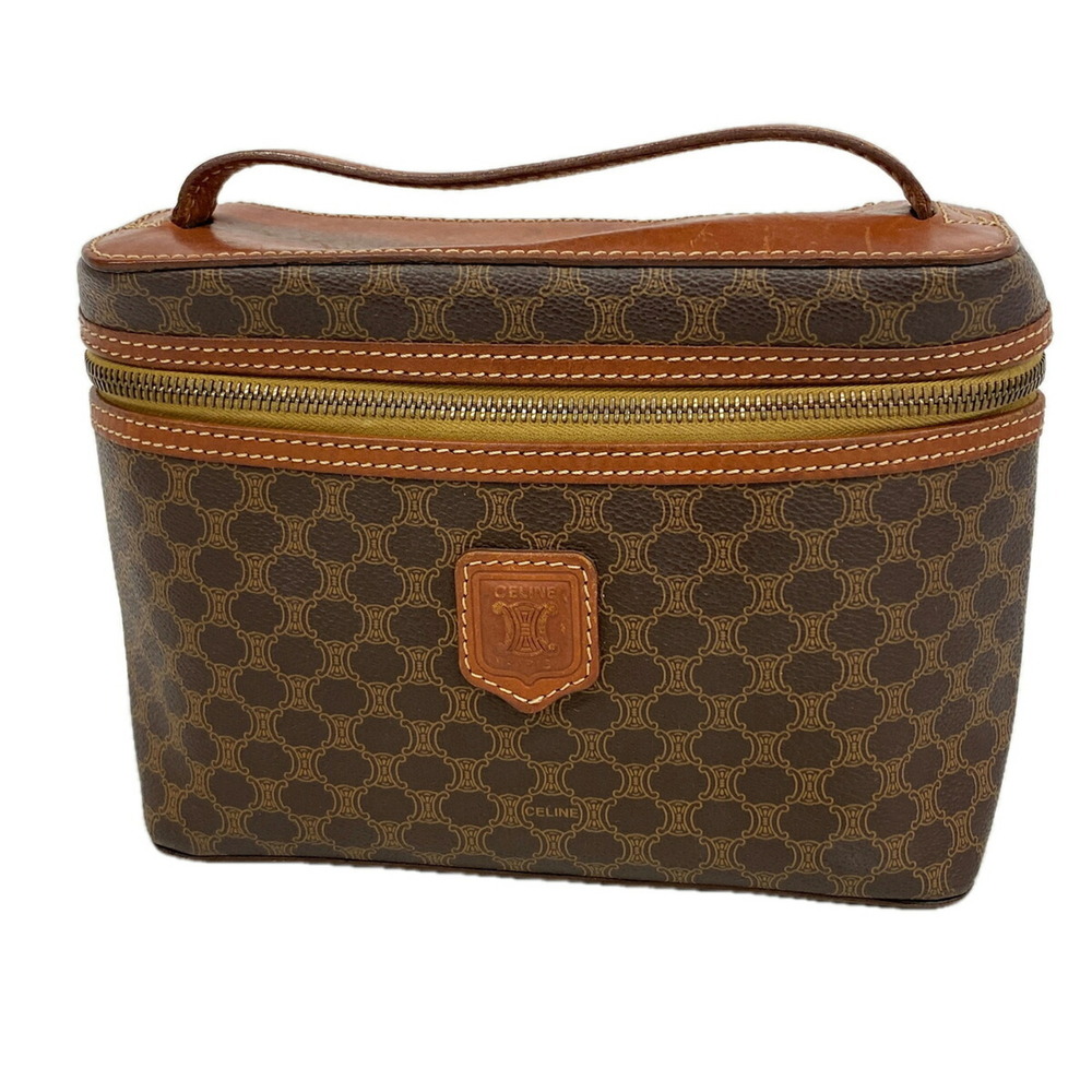 Celine handbag/vanity bag, Macadam pattern, brown, women's, OP023315